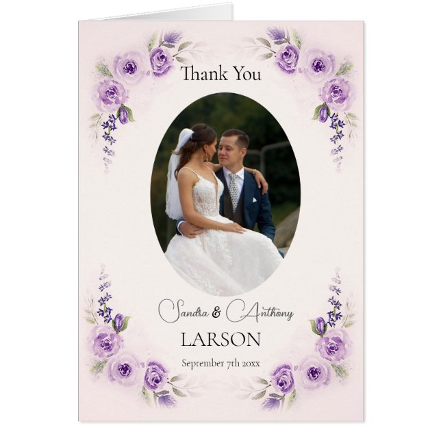 Lavender and Blush Photo Wedding (Front)