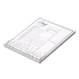 Lavender and butterflies daily planner notepad