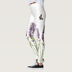Lavender and butterflies leggings