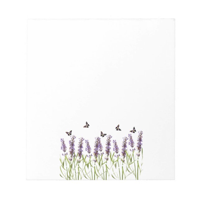 Lavender and butterflies notepad (Front)
