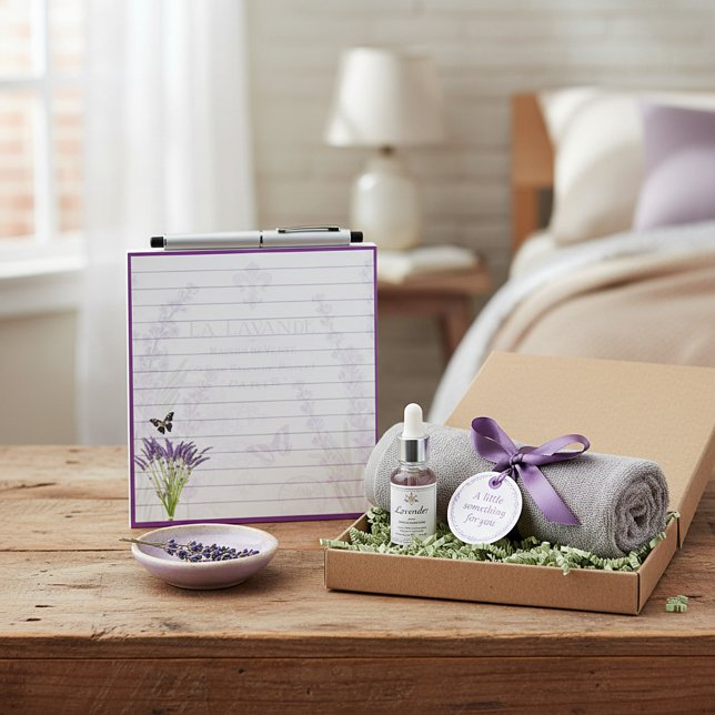Lavender and butterfly notepad (Creator Uploaded)