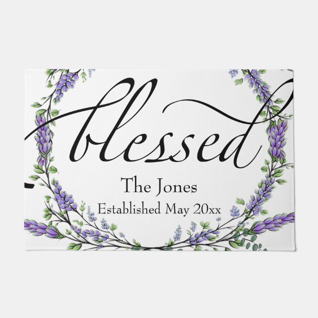 Lavender and Eucalyptus Blessed Doormat (Front)