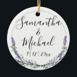 Lavender and Eucalyptus Ceramic Tree Decoration<br><div class="desc">An elegant and vintage design featuring eucalyptus and lavender painted in romantic watercolor. To get started changing the name, click on "Personalise this template" and edit the wording in the template boxes. To access the more advanced editing tools, scroll down to "Click to customise further". Once you are in Zazzle's...</div>
