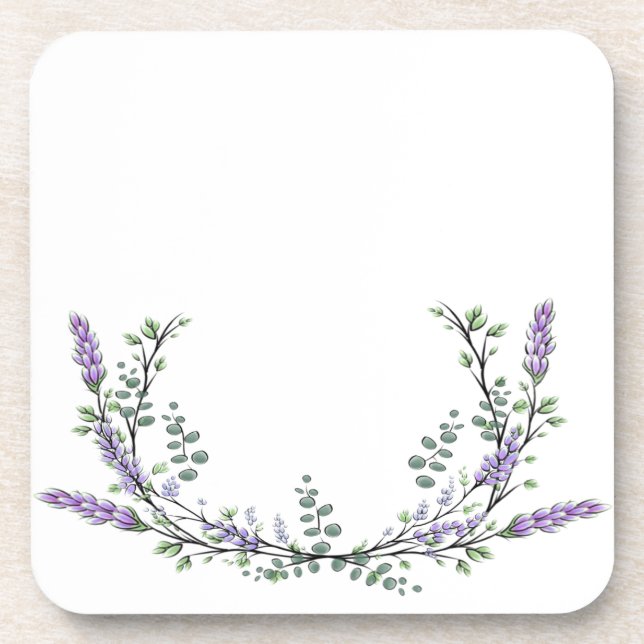 Lavender and Eucalyptus Coaster (Front)
