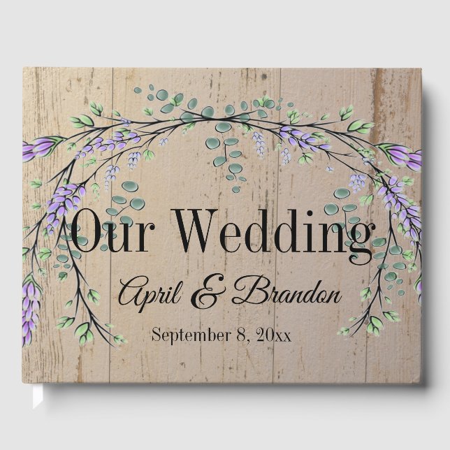 Lavender and Eucalyptus Guest Book (Front)