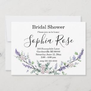 Lavender and Eucalyptus Invitation