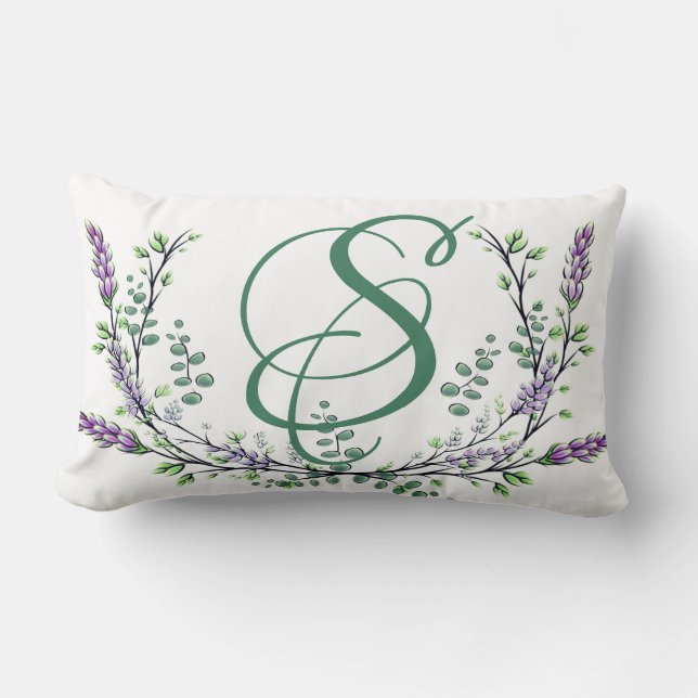 Lavender and Eucalyptus Lumbar Cushion (Front)