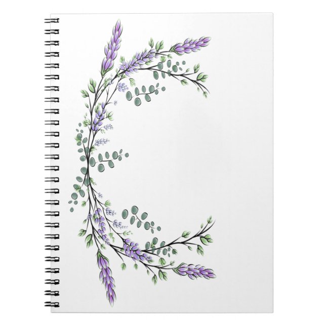Lavender and Eucalyptus Notebook (Front)