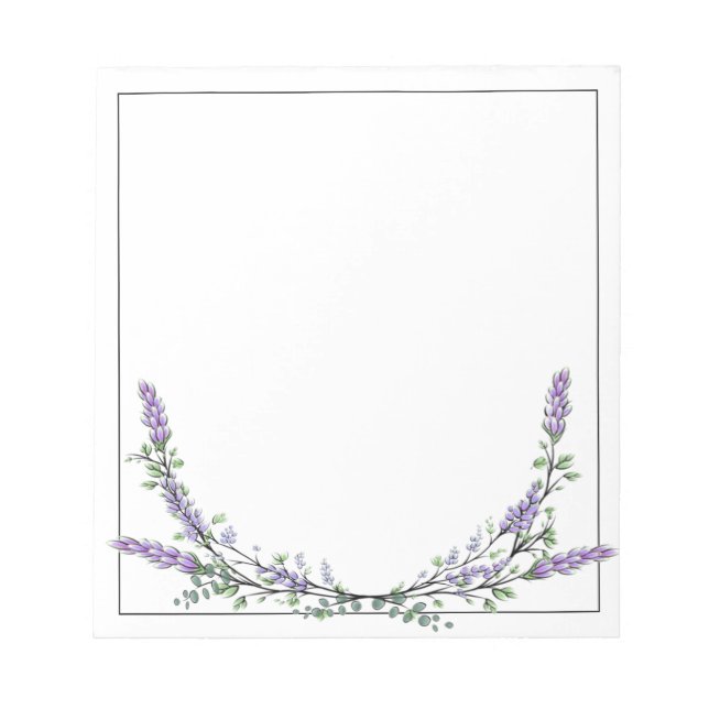 Lavender and Eucalyptus Notepad (Front)