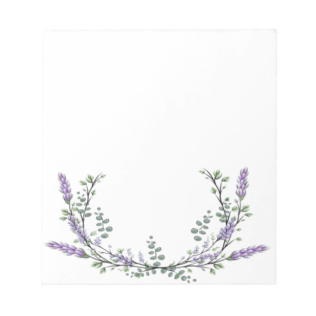 Lavender and Eucalyptus Notepad (Front)