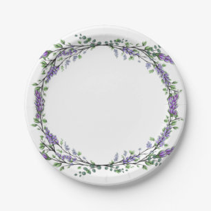 Lavender and Eucalyptus  Paper Plate