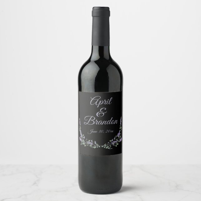 Lavender and Eucalyptus Wine Label (Front)