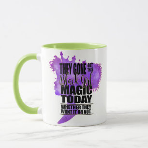 Lavender and Green Black Girl Magic Mug