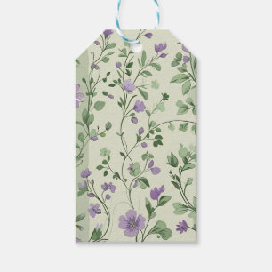 Lavender and Green Botanical Design Gift Tags