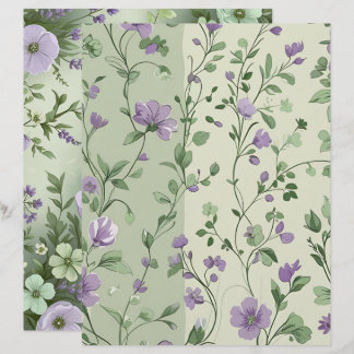 Lavender and Green Floral Design