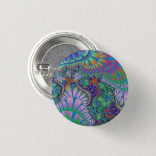 Lavender and Green Melt 3 Cm Round Badge