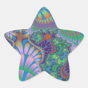 Lavender and Green Melt Star Sticker
