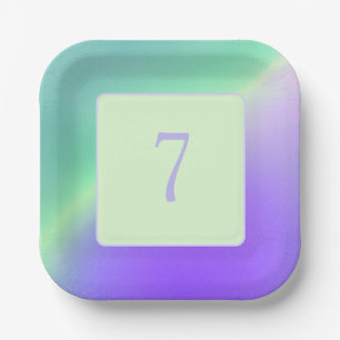 Lavender and Green Paper Plate