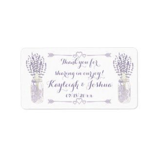 Lavender and Lace Wedding Favour Labels