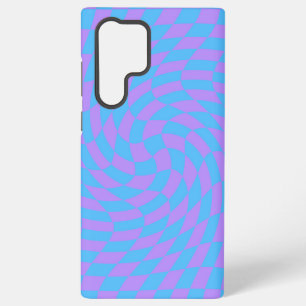 Lavender and Light Blue Chequered  Pattern   Samsung Galaxy Case