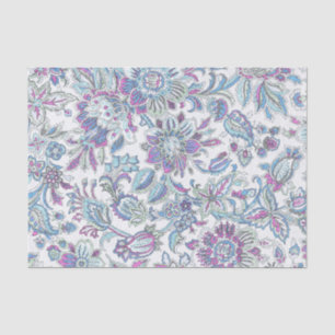 Lavender and Light Blue Paisley Print Tissue Paper