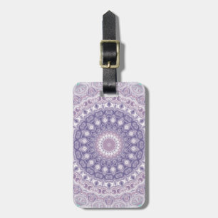 Lavender and Lilac Mandala Pattern Luggage Tag
