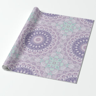 Lavender and Lilac Mandala Pattern Wrapping Paper