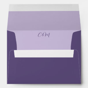 Lavender and Lilac Wedding Envelope