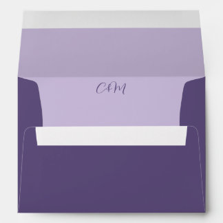 Lavender and Lilac Wedding  Envelope