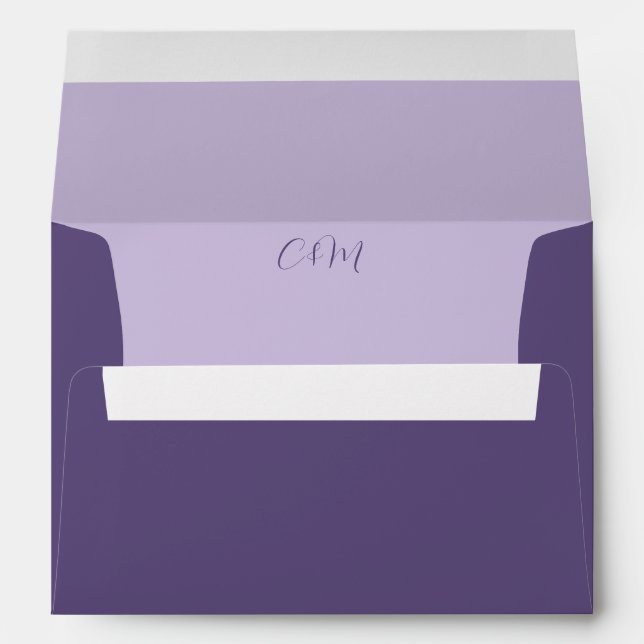 Lavender and Lilac Wedding  Envelope (Back (Bottom))
