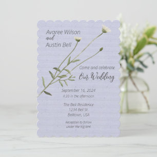 Lavender and One Single Daisy Invitation