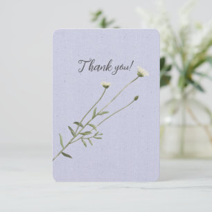 Lavender and One Single Daisy Thank You Card