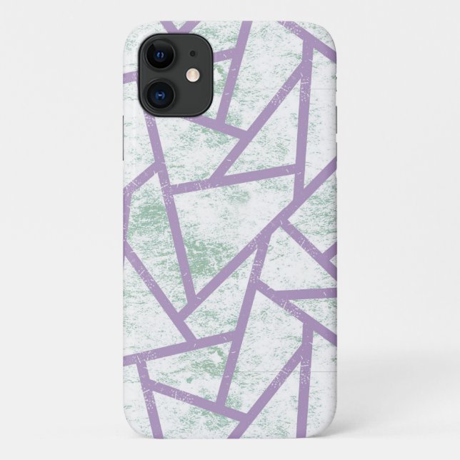 Lavender and pale green mosaic pattern Case-Mate iPhone case (Back)