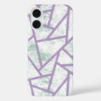 Lavender and pale green mosaic pattern