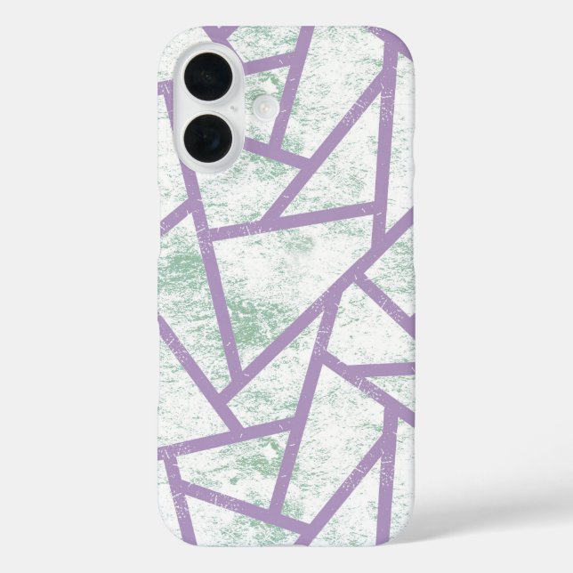 Lavender and pale green mosaic pattern Case-Mate iPhone case (Back)