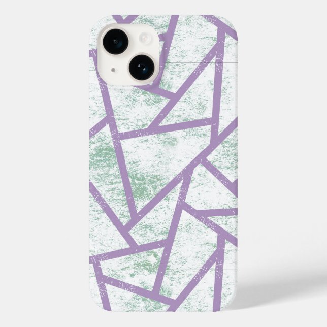 Lavender and pale green mosaic pattern Case-Mate iPhone case (Back)