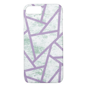 Lavender and pale green mosaic pattern iPhone 8/7 case