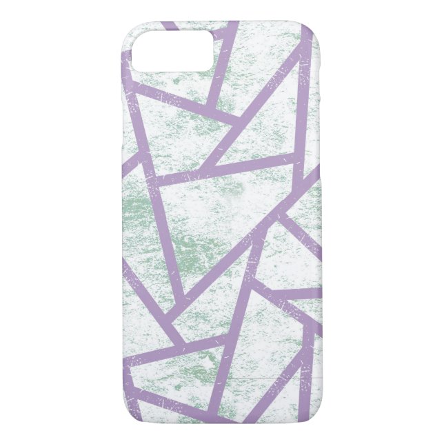 Lavender and pale green mosaic pattern Case-Mate iPhone case (Back)