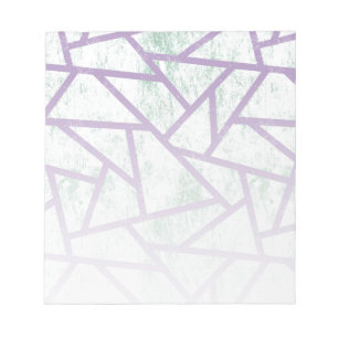 Lavender and pale green mosaic pattern notepad