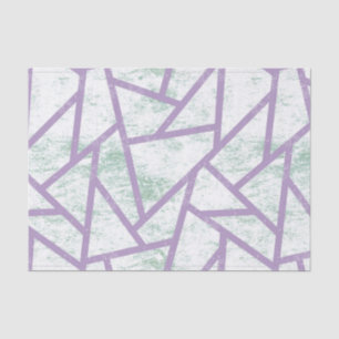 Lavender and pale green mosaic pattern tissue paper