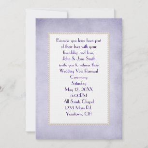 Lavender and Pearls Wedding  Invitation