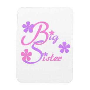 Lavender and Pink Big Sister Gifts Magnet