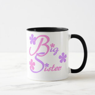 Lavender and Pink Big Sister Mug