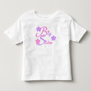 Lavender and Pink Big Sister Toddler T-Shirt