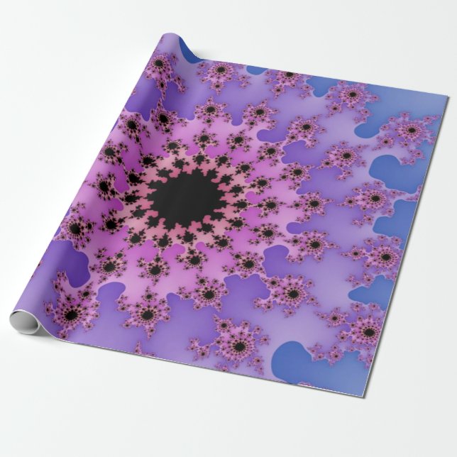 Lavender and Pink Eye Wrapping Paper (Unrolled)