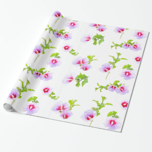 Lavender And pink Flowers Wrapping Paper