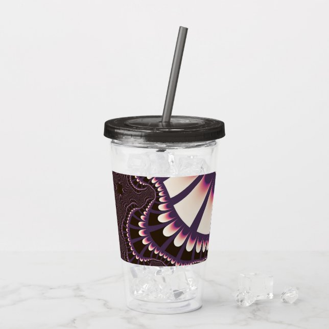 Lavender and Pink Remix Acrylic Tumbler (Back Ice)
