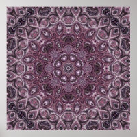 Lavender and Plum Marble Mandala Pattern