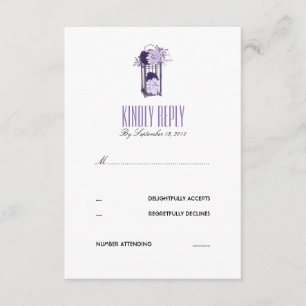 Lavender and Purple Floral Lantern RSVP