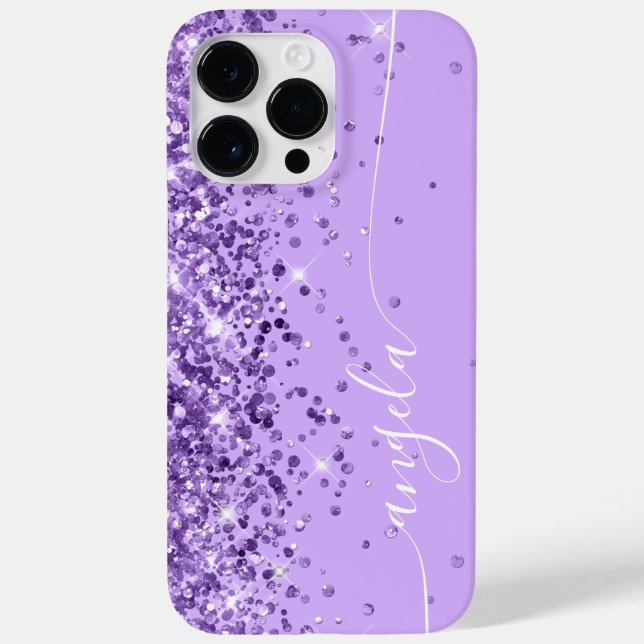 Lavender and Purple Glitter Glam Signature Case-Mate iPhone Case (Back)